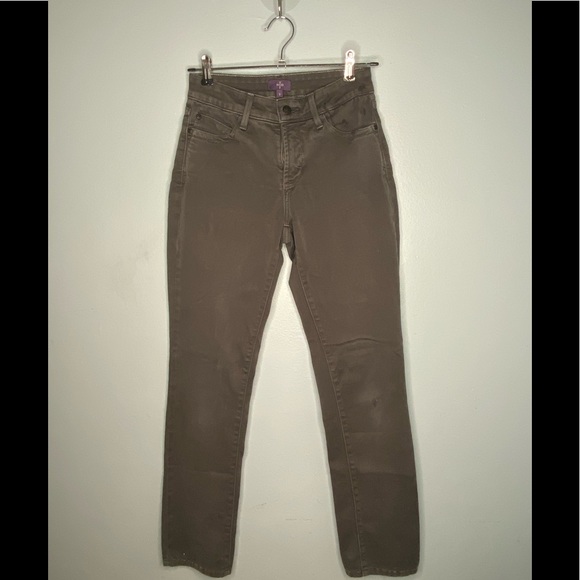 NYDJ Jade Gunmetal Denim Legging Mid Rise Size 2 - Picture 4 of 16